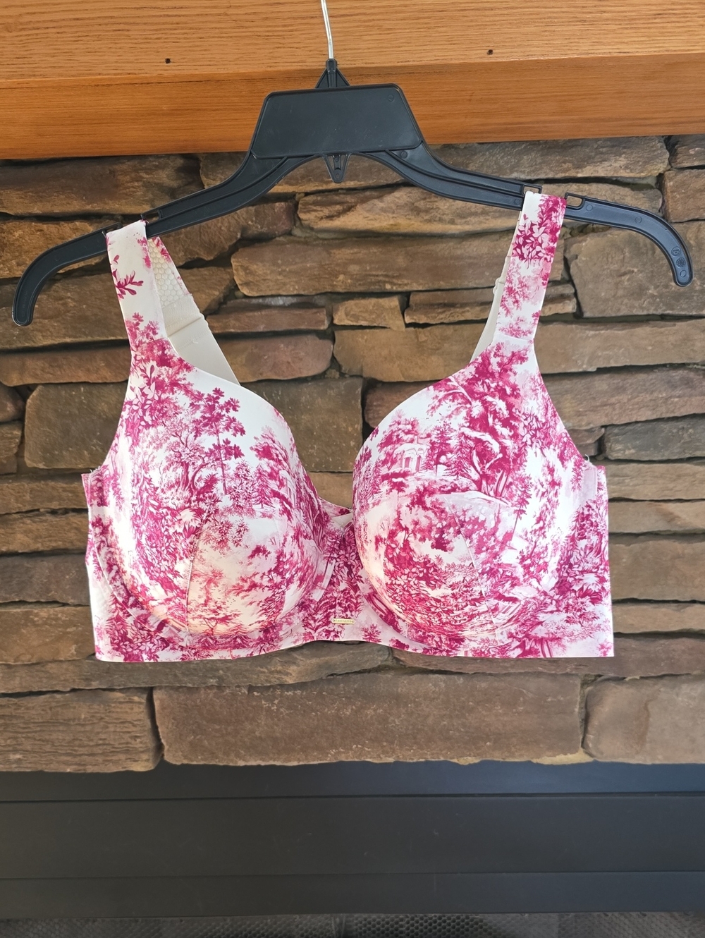 Cacique Pink Toile Full-Coverage Bra